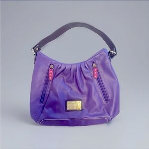 Y2K Victoria's Secret Love Purple Handbag Pink Vegan Leather Hobo Shoulder Purse